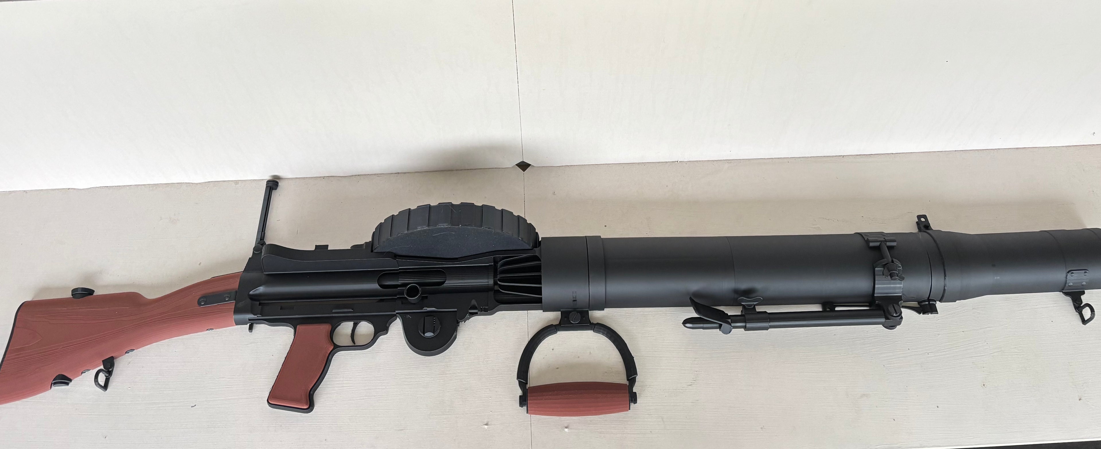 LEWIS Machine Gun WALL MOUNT CUT 50/50 RIGHT SIDE