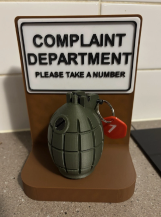 Grenade Mills Bomb Complaints Department